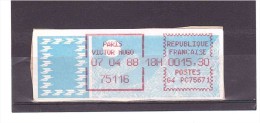Vignette Type Papier Carrier (paris Victor Hugo) 30  25/03 - 1985 « Carrier » Paper