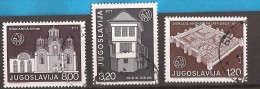 1975  1627-29 EUROPA  JUGOSLAVIJA  JUGOSLAWIEN   DENKMALSCHUTZJAHR   USED - Gebraucht