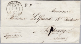 Heimat VD MORGES 1837-11-20 Mit PP Schwarz Auf Vorphila Briefstück - ...-1845 Préphilatélie