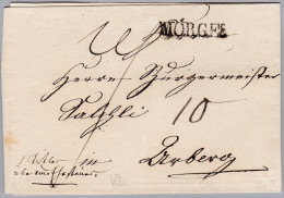 Heimat VD MORGES ~1860 Briefhülle - ...-1845 Prephilately