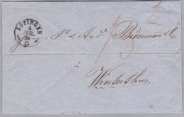 Heimat AG ZOFINGEN 1857-07-04 Brief Nach Winterthur - ...-1845 Prefilatelia