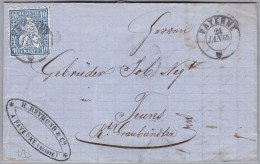 Heimat VD PAYERNE 1865-01-24 Vorphila Brief Nach Fruns GR - ...-1845 Prephilately