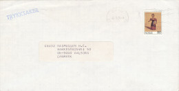 Norway Cover Sent To Denmark Oslo 5-3-1979 Single Christmas Stamp - Lettres & Documents
