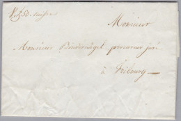 Heimat VD MOUDON  1840-06-27 Vorphila Brief Nach Fribourg - ...-1845 Voorlopers