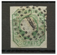 PORTUGAl - D. Pedro - Cabelos Lisos 50 Reis. - AF. Nr 8 - Fault - Used Stamps
