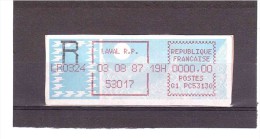 Vignette Type Carrier (laval R.P) 17  25/02 - 1985 Papel « Carrier »