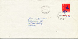 Norway Cover Sent To Denmark ST. Hanshaugen Oslo 29-3-1982 Single Stamp Skiing - Briefe U. Dokumente