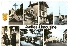 AVAILLES-LIMOUSINE. - Multivues.   CPM Dentelée Très RARE - Availles Limouzine