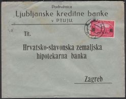 Yugoslavia 1924, Cover Ptuj To Zagreb W./postmark Ptuj - Brieven En Documenten