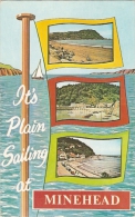 GB - So - It´s Plain Sailing At Minehead - Multiview : North Hill, Harbour, Esplanade - Plastichrom N° WHS 2628 / P53588 - Minehead