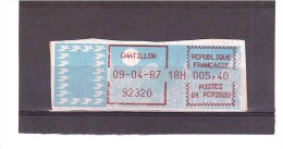 Vignette Type Papier Carrier (chatillon)   15  25/02 - 1985 « Carrier » Paper