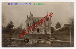 Chateau-Jardin-HAUBOURDIN -2xCartes Photos Allemandes-Guerre 14-18-1WK-Frankreich-Fran Ce-59- - Haubourdin