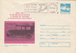 9865- FIRST AID, AMBULANCE SERVICE, MOUNTAIN RESCUE, COVER STATIONERY, 1981, ROMANIA - Secourisme