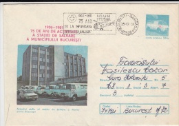 9866- FIRST AID, AMBULANCE SERVICE, CARS, HELICOPTER, COVER STATIONERY, 1981, ROMANIA - Secourisme