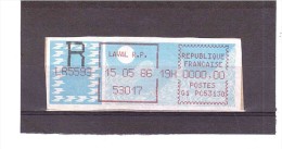 Vignette Type Papier Carrier (laval R.P)   9  25/01 - 1985 Papel « Carrier »