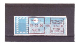 Vignette Type Papier Carrier (laval R.P)  7  25/01 - 1985 Papel « Carrier »