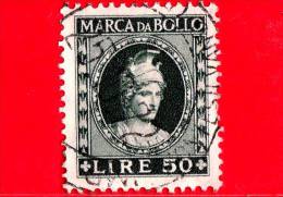 ITALIA - Usato - Marca Da Bollo - Fiscali -  Lire 50 - Revenue Stamps