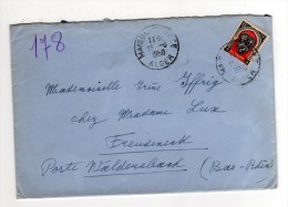 ENVELOPPE DE MAISON CARRE POUR WALDENSBANK 15/06/1950 - Cartas & Documentos
