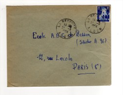 ENVELOPPE DE LA REDOUTE POUR PARIS 28/09/1954 - Storia Postale