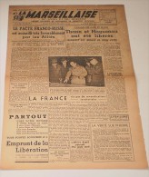 La Marseillaise De Lyon Et Du Sud-Est Du 12 Décembre 1944. (Thann Et Haguenau Libérées) - Frans