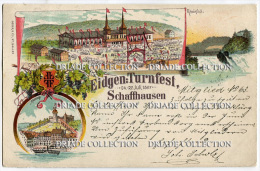 CARTOLINA EIDGEN TURNFEST SCHAFFHAUSEN ANNO 1897 SCHAFFHOUSE SVIZZERA - Schaffhouse