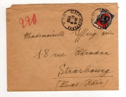 ENVELOPPE DE ALGER POUR STRASBOURG 23/09/1950 - Covers & Documents