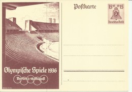 ALEMANIA REICH ENTERO POSTAL ESTADIO OLIMPICO 1936 JUEGOS OLIMPICOS BERLIN - Ete 1936: Berlin