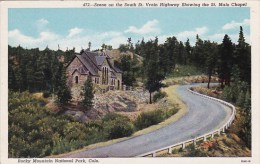 Scene On The South Saint Vrain Highway Showing The Saint Malo Chapel Rocky Mountain National Park Colorado - Rocky Mountains