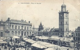 NORD PAS DE CALAIS - 59 - NORD -GRAVELINES - Place Du Marché - Belle Animation - Petite Déchirure Droite - Gravelines