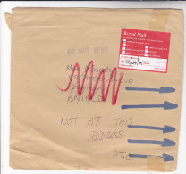 2005 GB COVER Label ADDRESSE GONE AWAY Returned To Sender Reading To Brighton Stamps - Brieven En Documenten