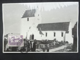 CARTE MAXIMUM MAXIMUM CARD EGLISE D'EJBY DANEMARK RARE - Cartes-maximum (CM)