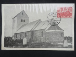 CARTE MAXIMUM MAXIMUM CARD EGLISE DE HVIDBERG DANEMARK RARE - Maximumkarten (MC)