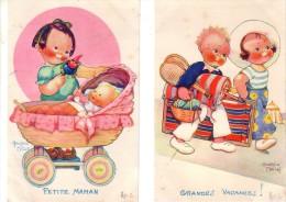 LOT.ILLUSTRATEUR BEATRICE MALLET.ENFANTS.PETITE MAMAN.GRANDES VACANCES.COMITE ENFANCE. - Mallet, B.