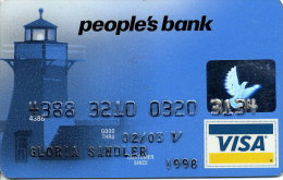 USA People's Bank VISA  Classic  "Lighthouse" - Cartes De Crédit (expiration Min. 10 Ans)