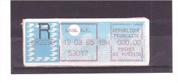 Vignette Type Papier Carrier  (laval R.P) 2  25/01 - 1985 Papel « Carrier »