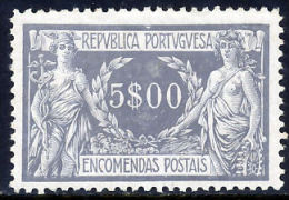 !										■■■■■ds■■ Portugal Parcel Post 1920 AF#16* "Commerce" 5$00 CV €102,00 (x5934) - Nuovi