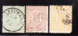 Netherlands 1869-71 Coat Of Arms 3v Used - Oblitérés