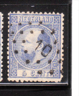 Netherlands 1867 William III 5c Used - Oblitérés