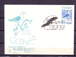 Posta Romana - Natura ´91 - Larus Marinus - Timisoara 23/10/1991    (RM4914) - Seagulls