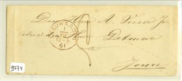 BRIEFOMSLAG Uit 1861 Van LEEUWARDEN Naar JOURE (9274) - Lettres & Documents