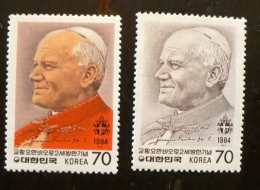 COREE DU SUD Pape JEAN PAUL II.  Yvert N° 1230/31 ** MNH. - Pausen