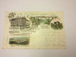 Remscheid PLZ 42853 Gruss Aus Postkarte Ansichtskarte AK Litho 1900 Hotel Kayser Zur Krone - Remscheid