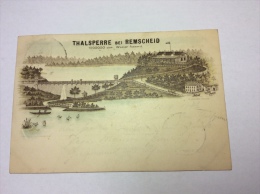 Thalsperre Talsperre Bei Remscheid PLZ 42853 Gruss Aus Postkarte Ansichtskarte AK Litho 1896 - Remscheid