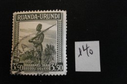 Ruanda-Urundi - Année 1942 - 3,50 Brun (soldat) - COB 140 - Oblitéré . Used - Oblitérés