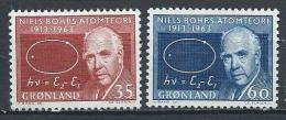 Groënland 1963 N°53/54 Neufs Niels Bohr - Unused Stamps
