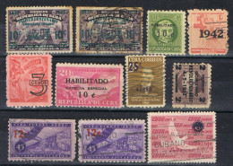 Lote 11 Sellos CUBA, Sobrcargas Y Habilitaciones Varias º - Used Stamps