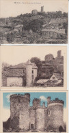 CHALUS - 3 CPA  -  Vue Générale Et Château De Montbrun - Chalus