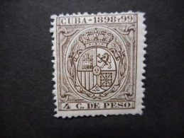 CUBA 1898 - 1899 - ESCUDO DE ARMAS  Edifil Nº ?? ** - Kuba (1874-1898)