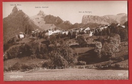 TSR1-09  Gruyères. Dent De Broc, Deu Chamois, De Bourgoz. Sepia Non Circulé. Mention 11.IX.23 - Broc