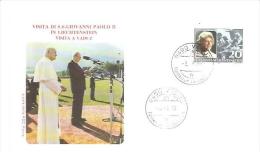 76926)  FDC Della Visita Di Giovanni Paolo II In Liechtenstein-visita A Vaduz 8-9-1985 - Brieven En Documenten